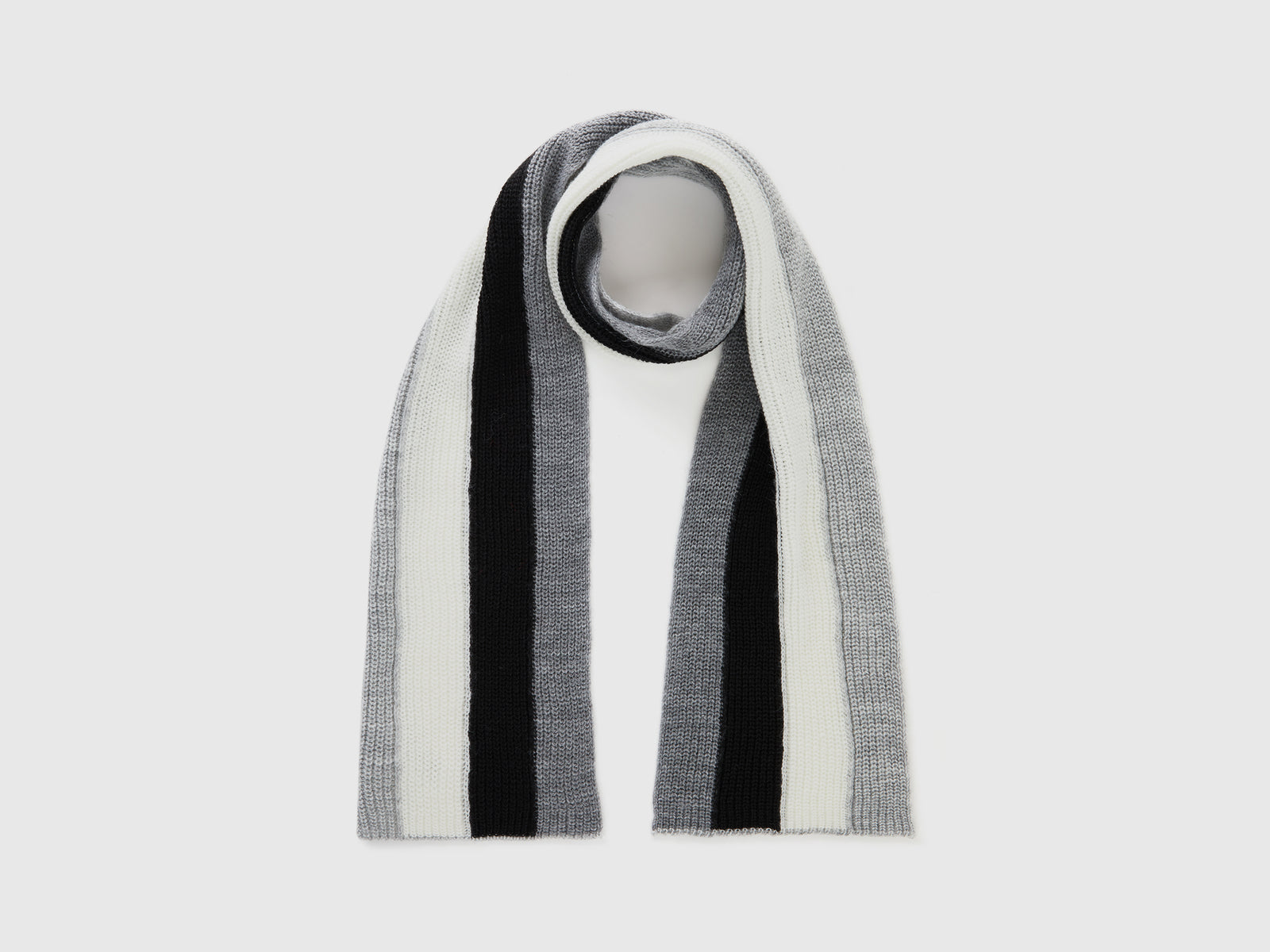 Sciarpa in misto lana con intarsi da bambino multi-color | Benetton Outlet