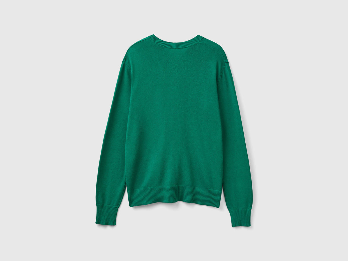 Maglia scollo a V in misto Modal