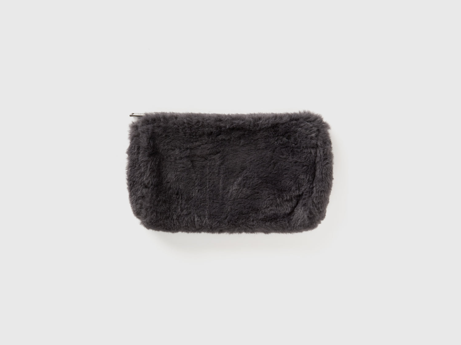 Beauty case in pelliccia sintetica da donna grigio scuro | Benetton Outlet
