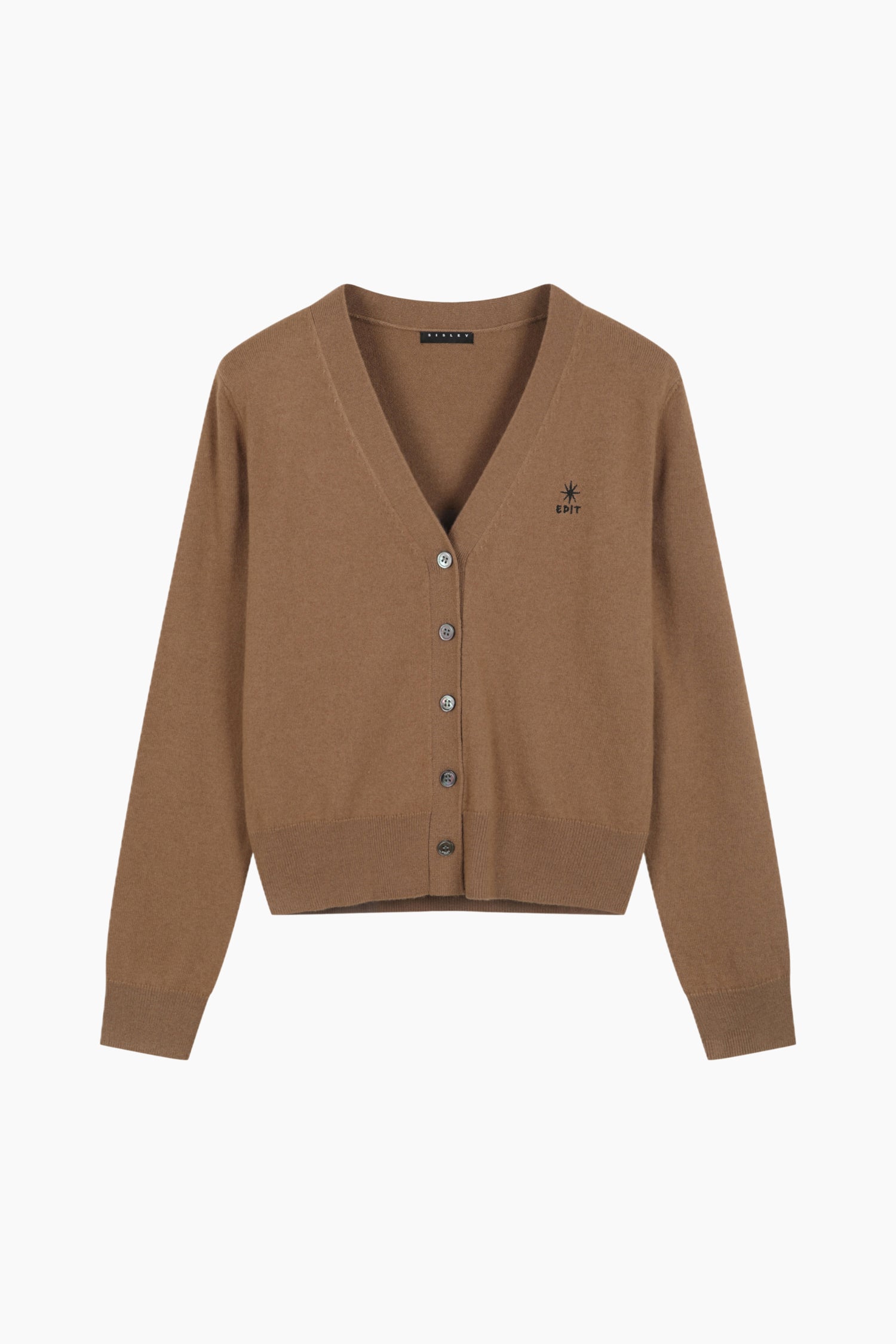 Cardigan con ricamo da donna cammello | Sisley Outlet