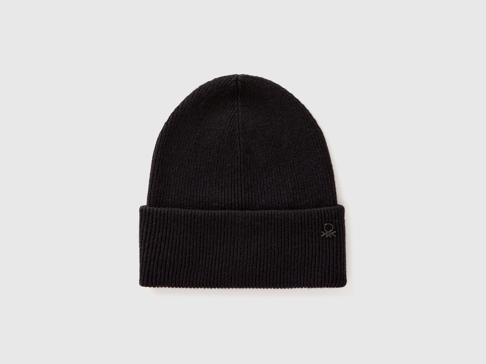 Berretto in misto lana da bambino nero | Benetton Outlet