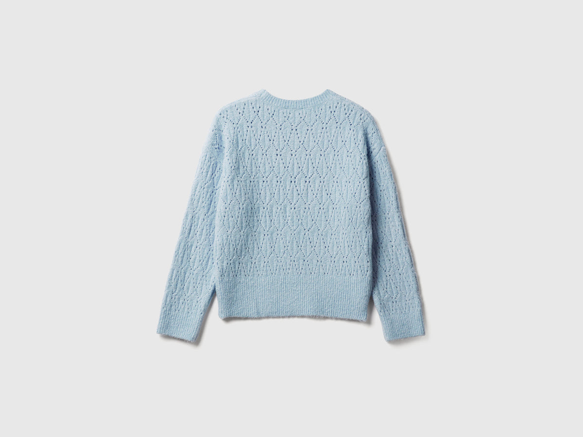 Maglia traforata in misto cotone