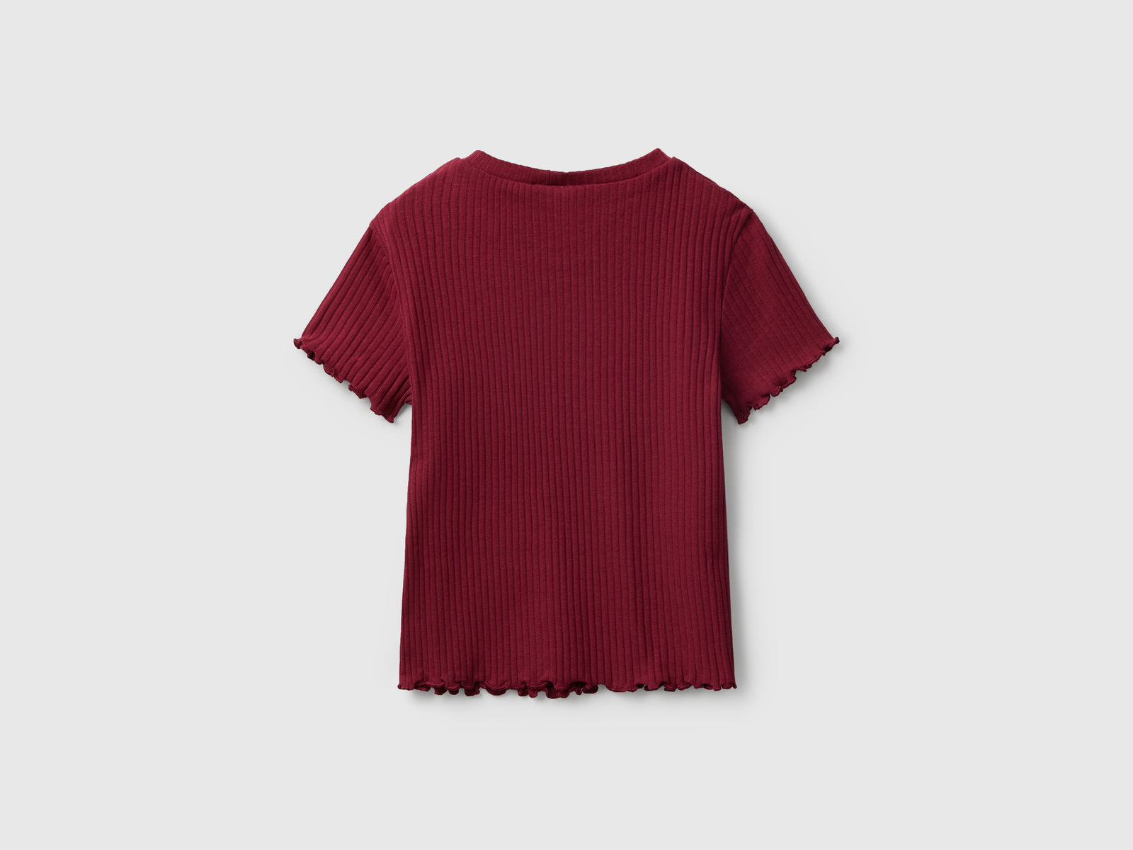 T-shirt a manica corta da bambina bordeaux 2 | Benetton Outlet