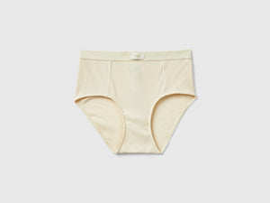 Slip fianco alto a costine