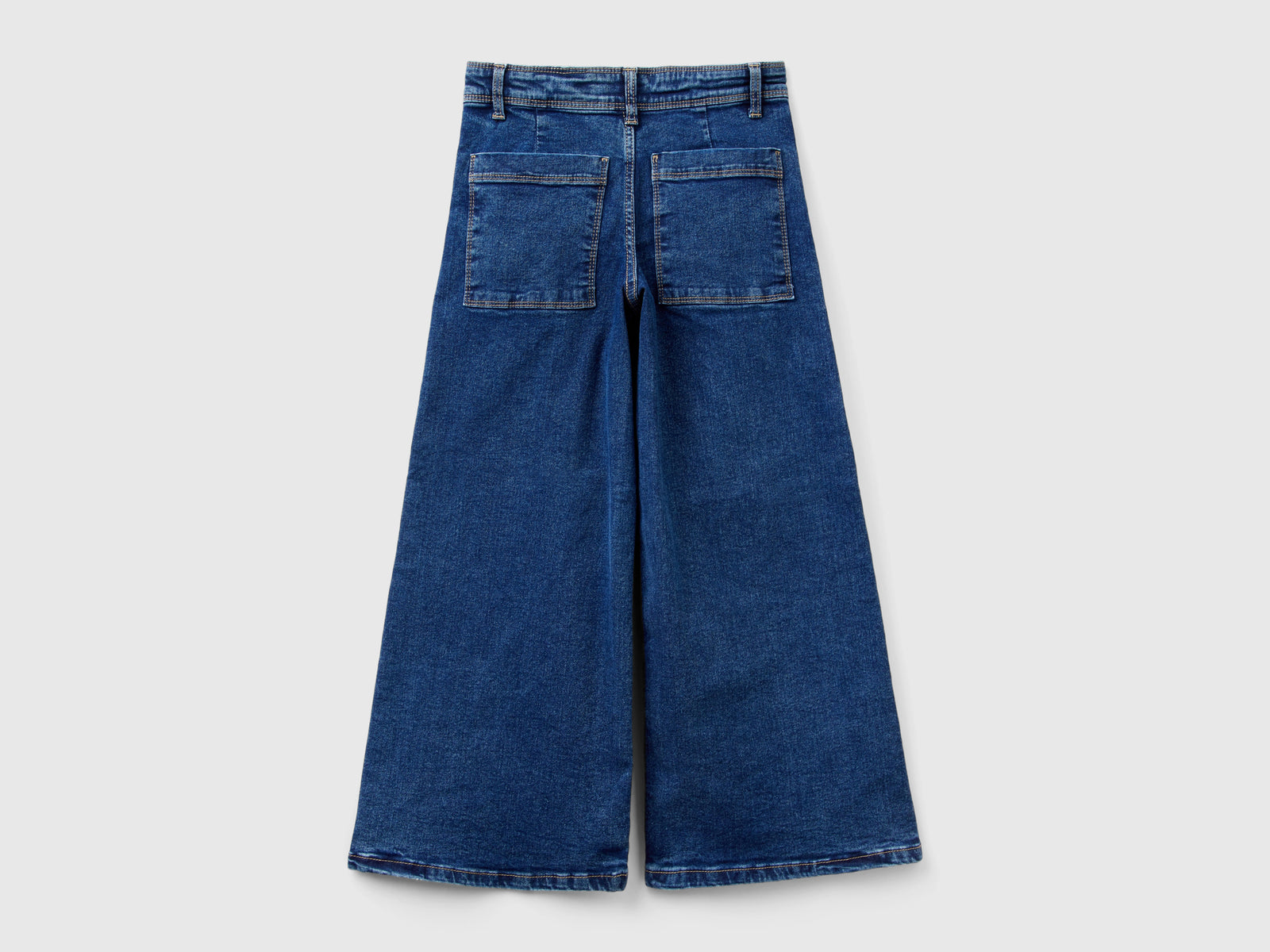 Jeans in cotone riciclato da bambina blu 2 | Benetton Outlet