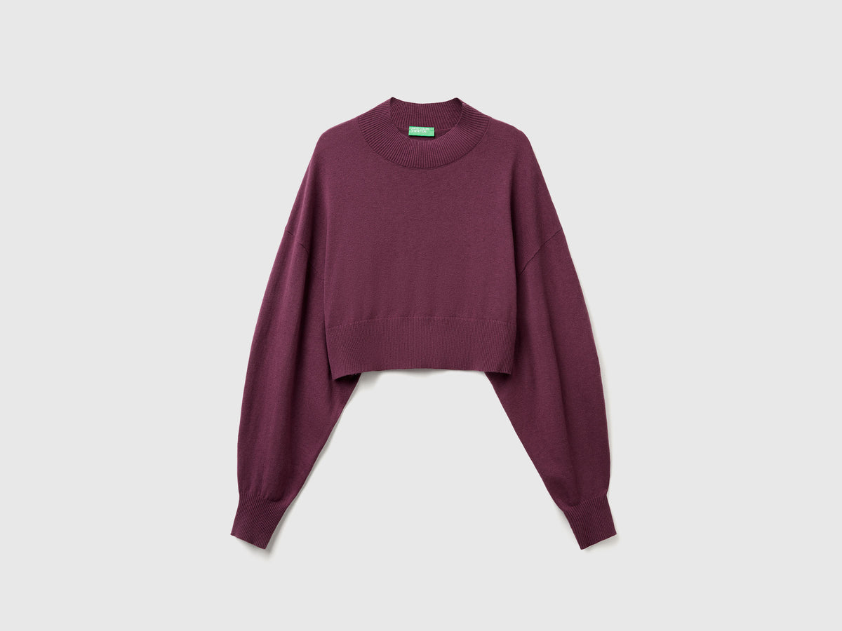 Maglia lupetto cropped