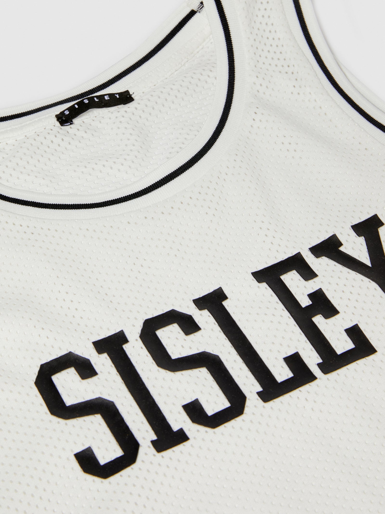 Canotta color block a rete da bambino bianco 2 | Sisley young Outlet