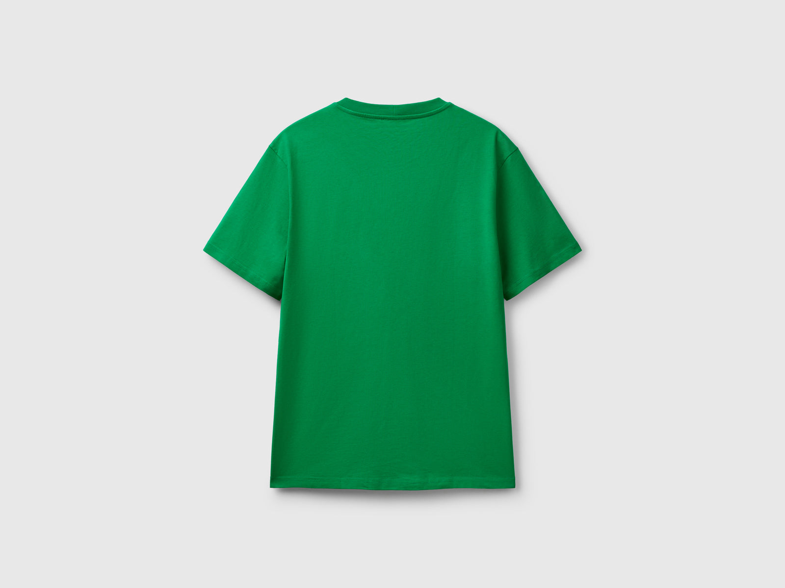 T-shirt basica cotone da uomo verde 2 | Benetton Outlet