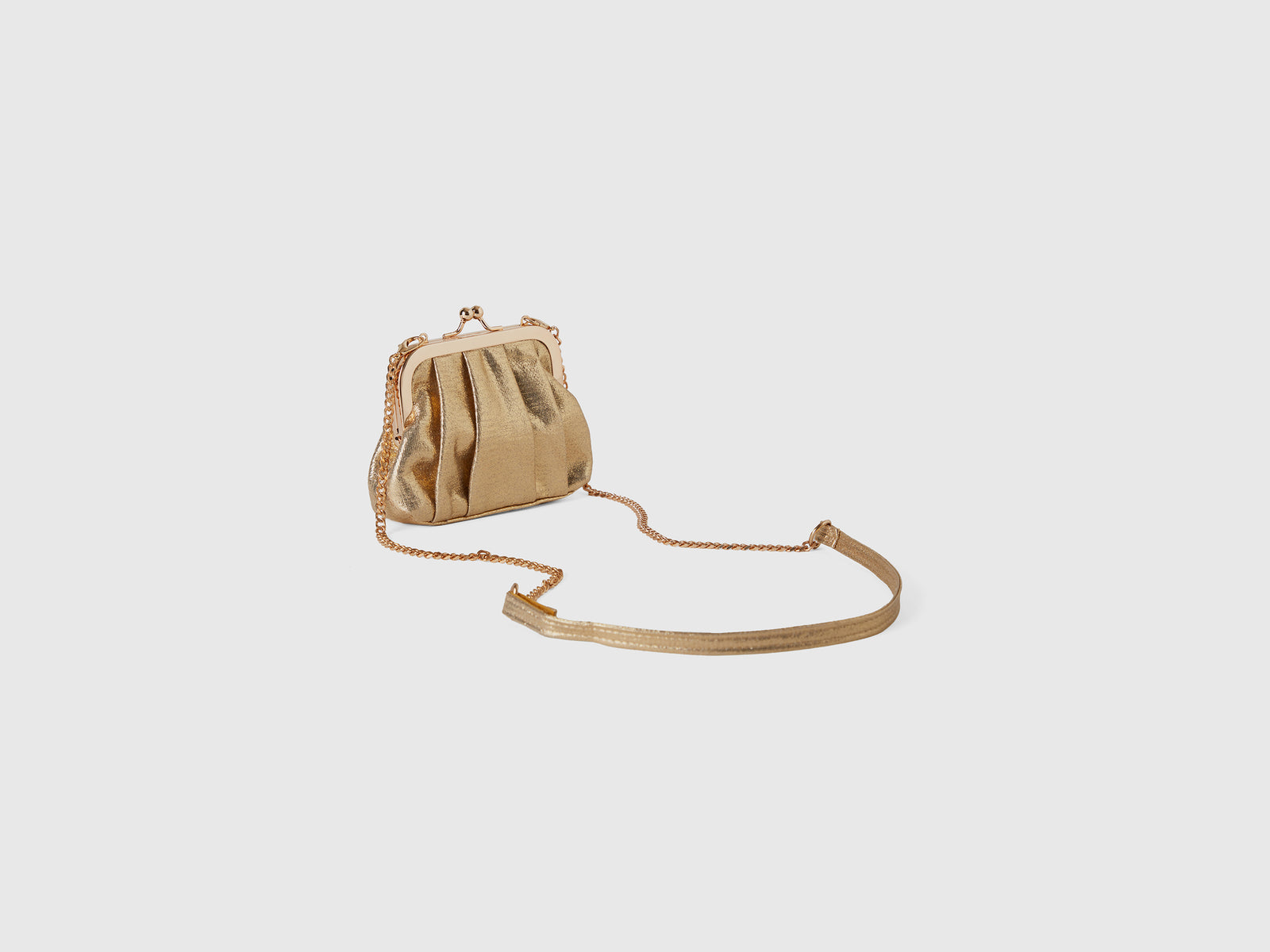 Borsa a tracolla con lurex da bambina oro 2 | Benetton Outlet