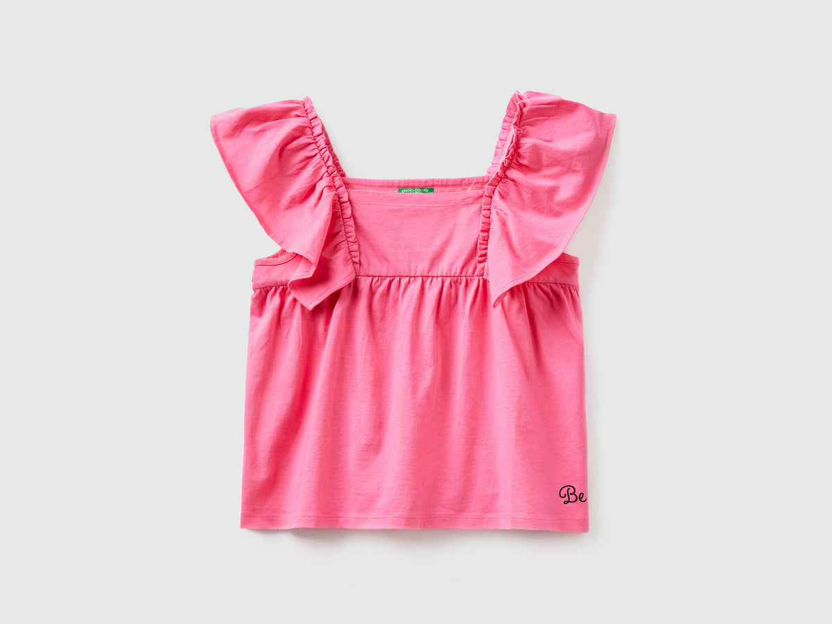 T-shirt in puro cotone dal taglio leggermente svasato