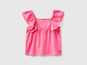 T-shirt in puro cotone dal taglio leggermente svasato
