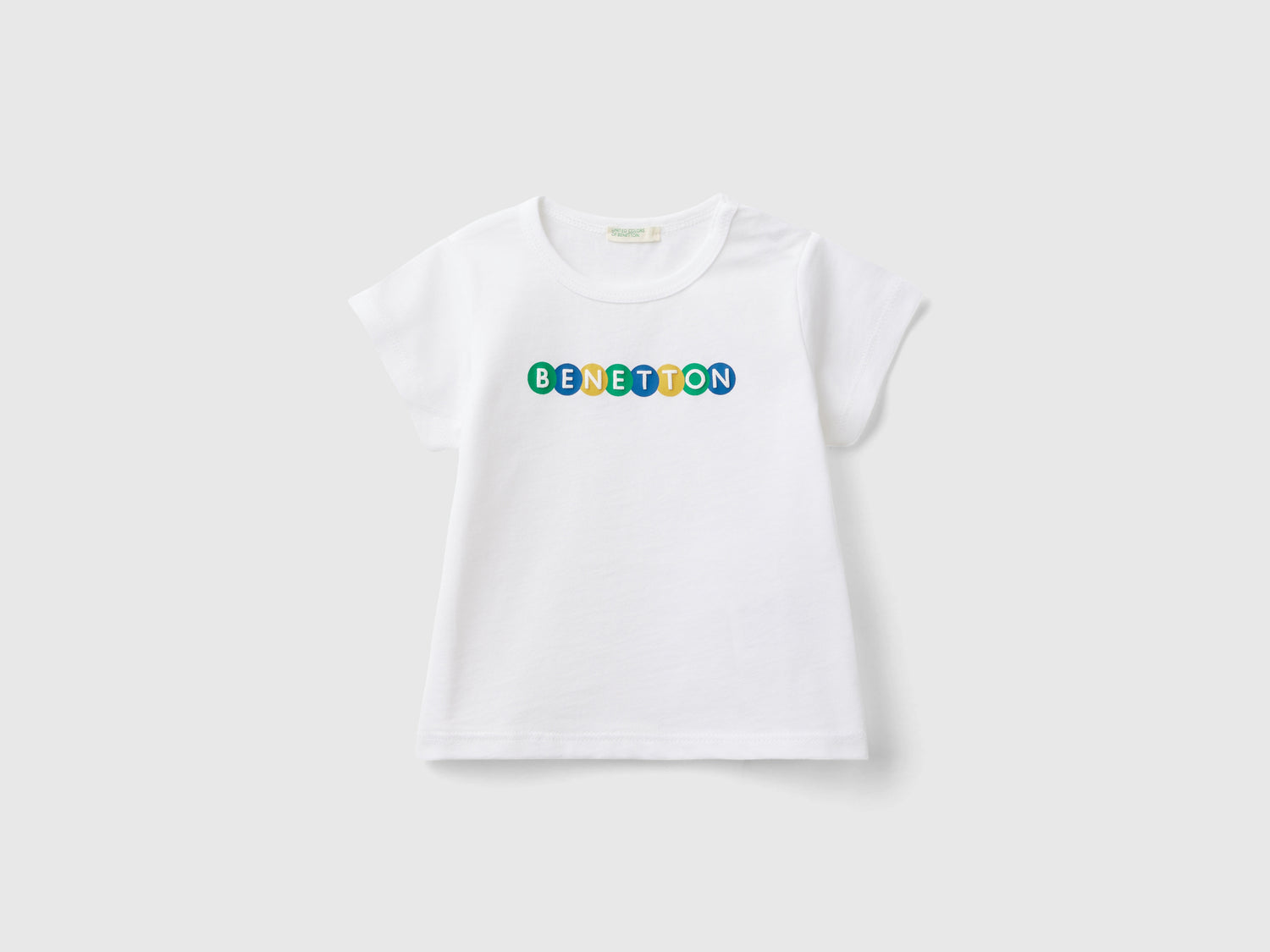 T-shirt in cotone bio da neonato bianco | Benetton Outlet