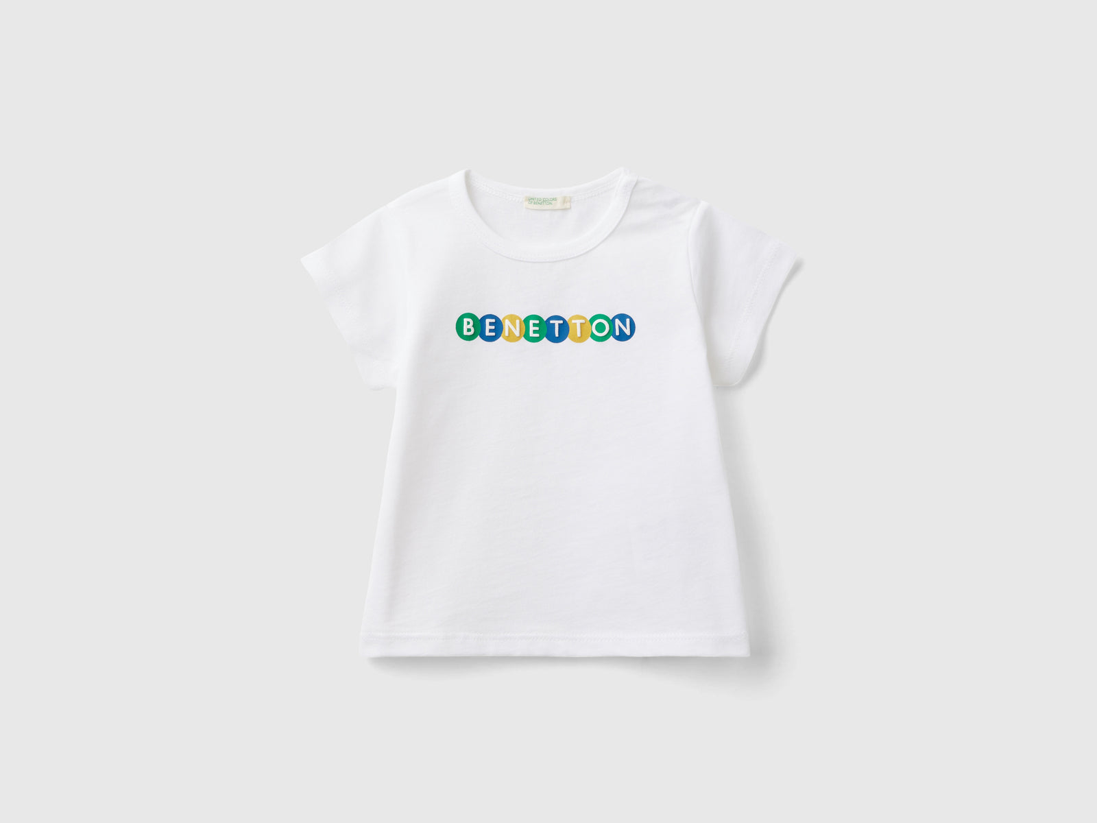 T-shirt in cotone bio da neonato bianco | Benetton Outlet