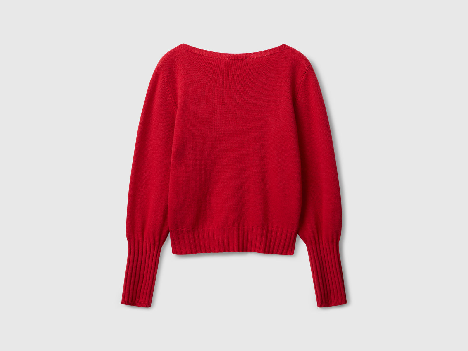 Maglioncino con scollo a barchetta da donna rosso 2 | Benetton Outlet
