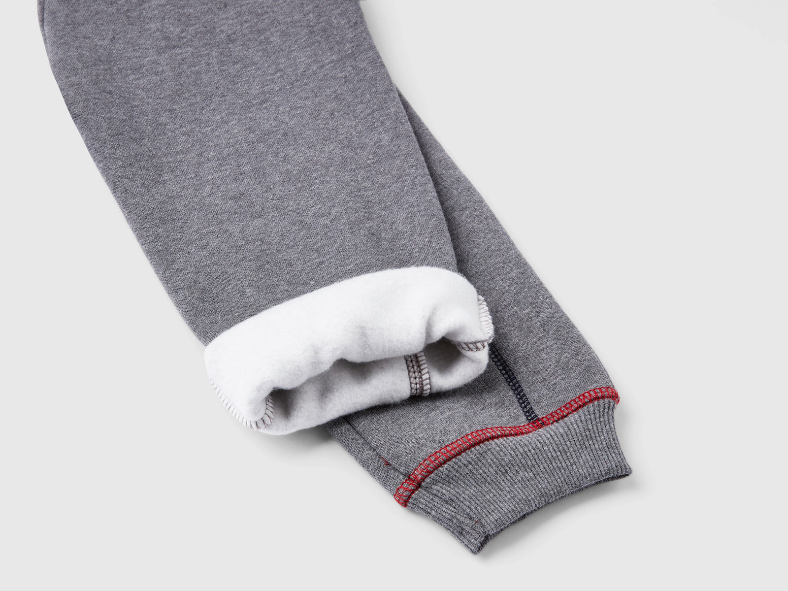 Joggers in calda felpa da bimbo grigio scuro 2 | Benetton Outlet