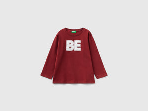 T-shirt con ricamo in spugna