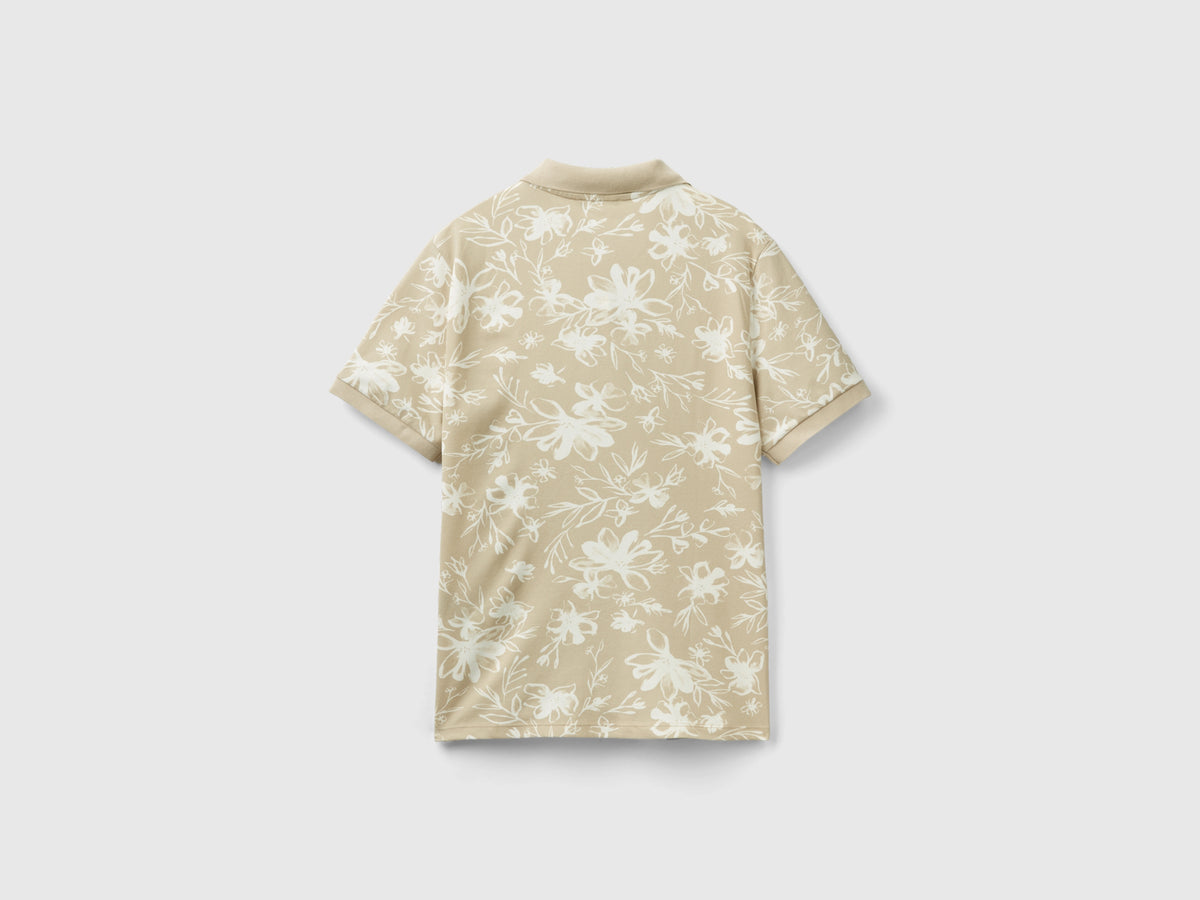 Polo con stampa floreale