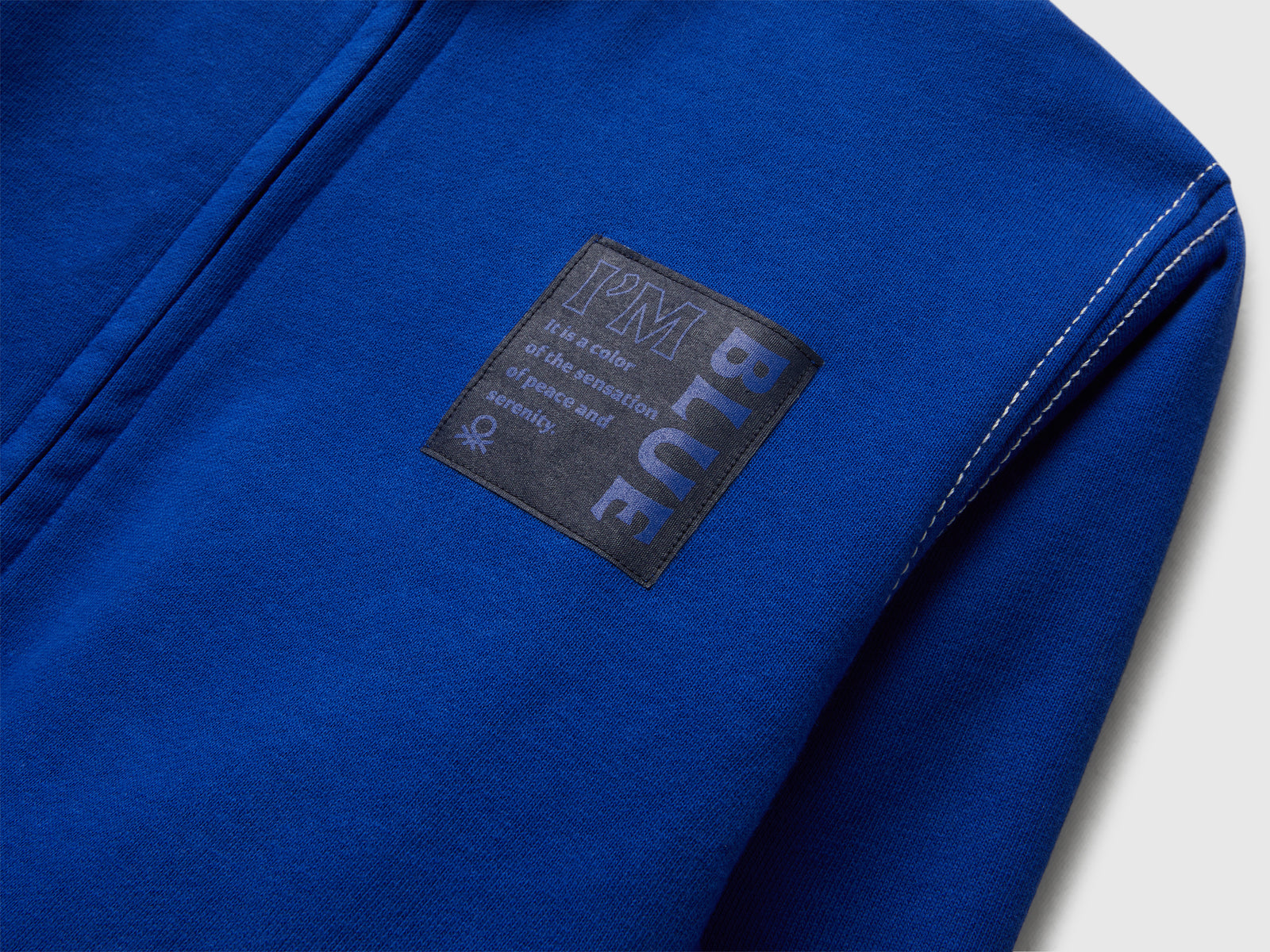 Felpa con zip e stampa spessorata da bimbo bluette 3 | Benetton Outlet