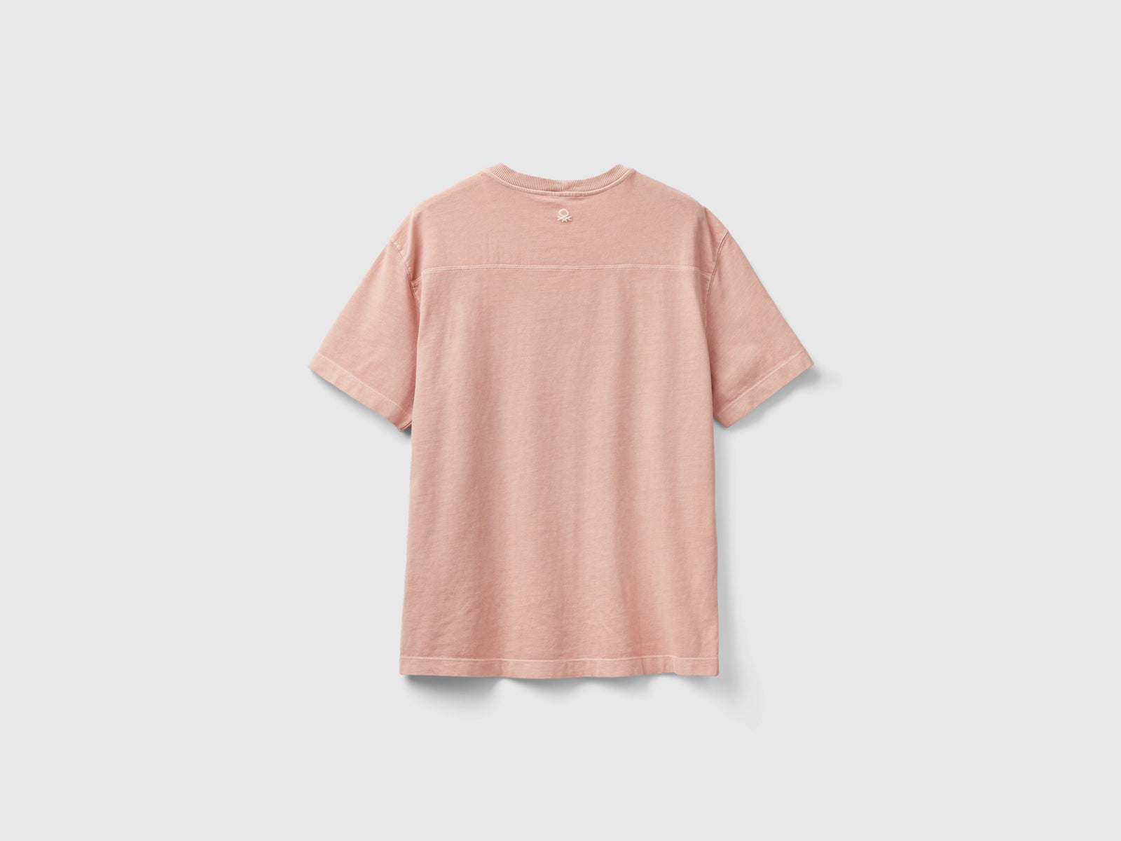 T-shirt girocollo 100% cotone bio da uomo rosa tenue 2 | Benetton Outlet