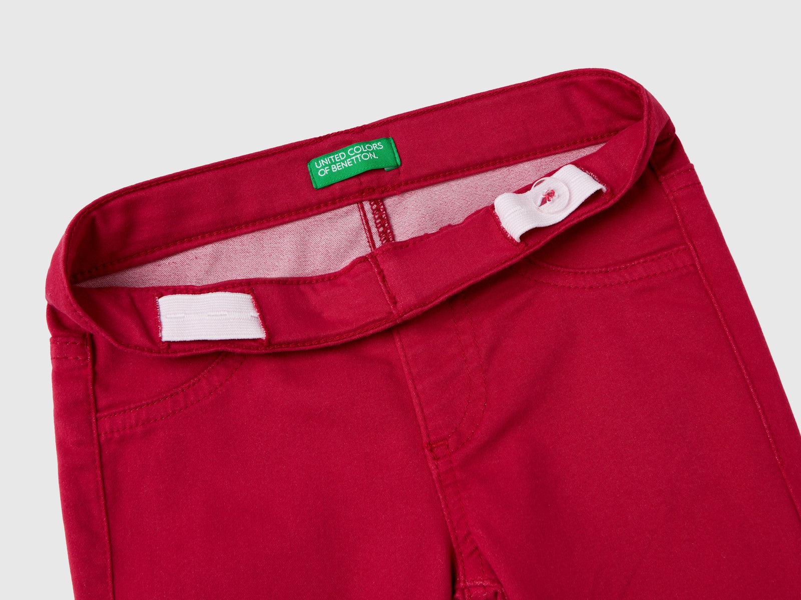 Pantaloni elasticizzati a zampa da bimba ciclamino 3 | Benetton Outlet