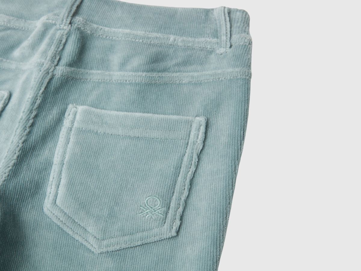 Pantaloni super skinny in ciniglia