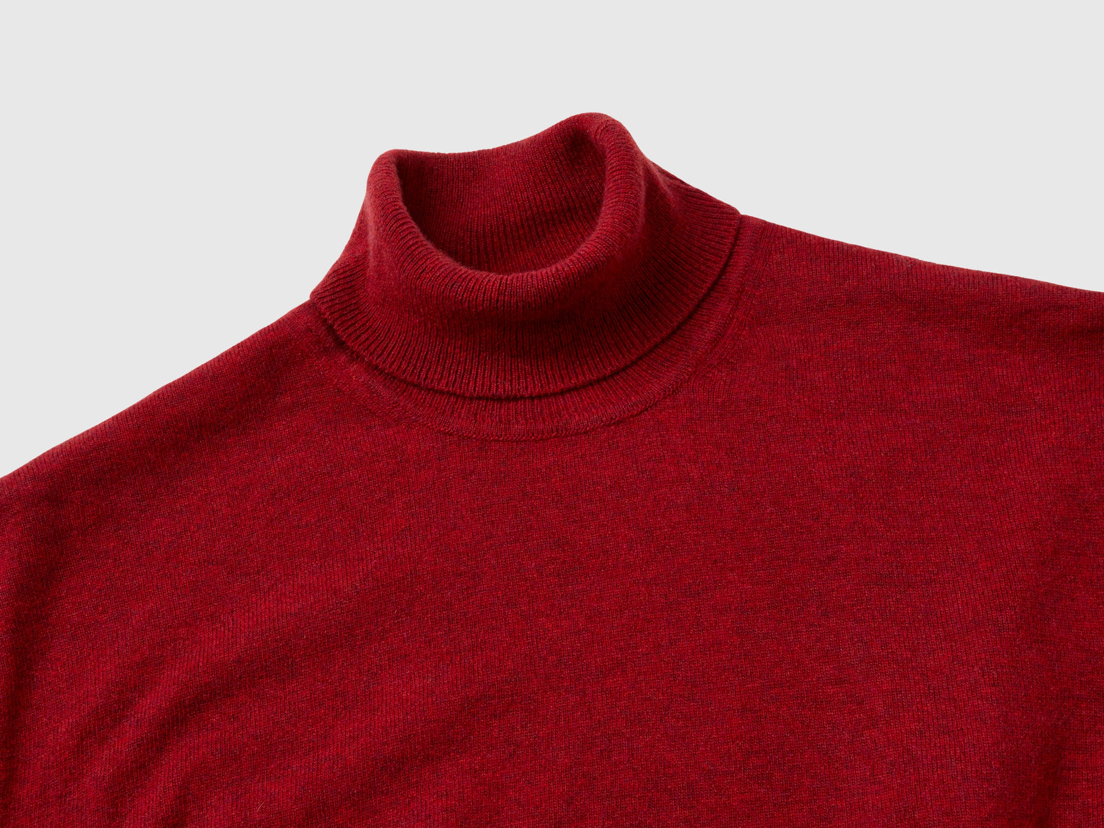 Dolcevita mélange in pura lana Merino da uomo rosso 3 | Benetton Outlet