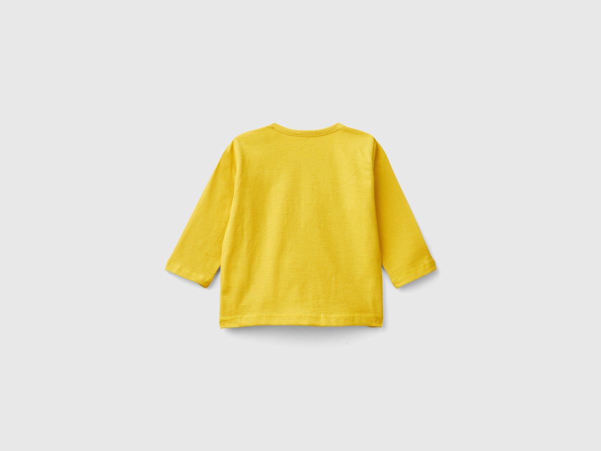 T-shirt a manica lunga in caldo cotone bio