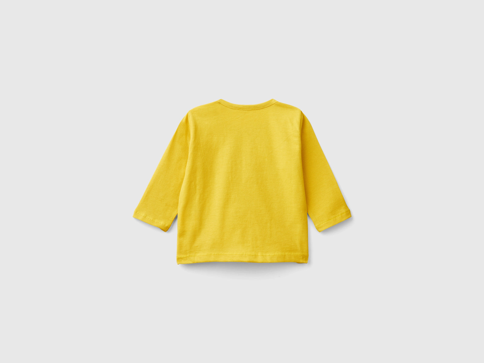 T-shirt a manica lunga in caldo cotone bio da neonato giallo 2 | Benetton Outlet