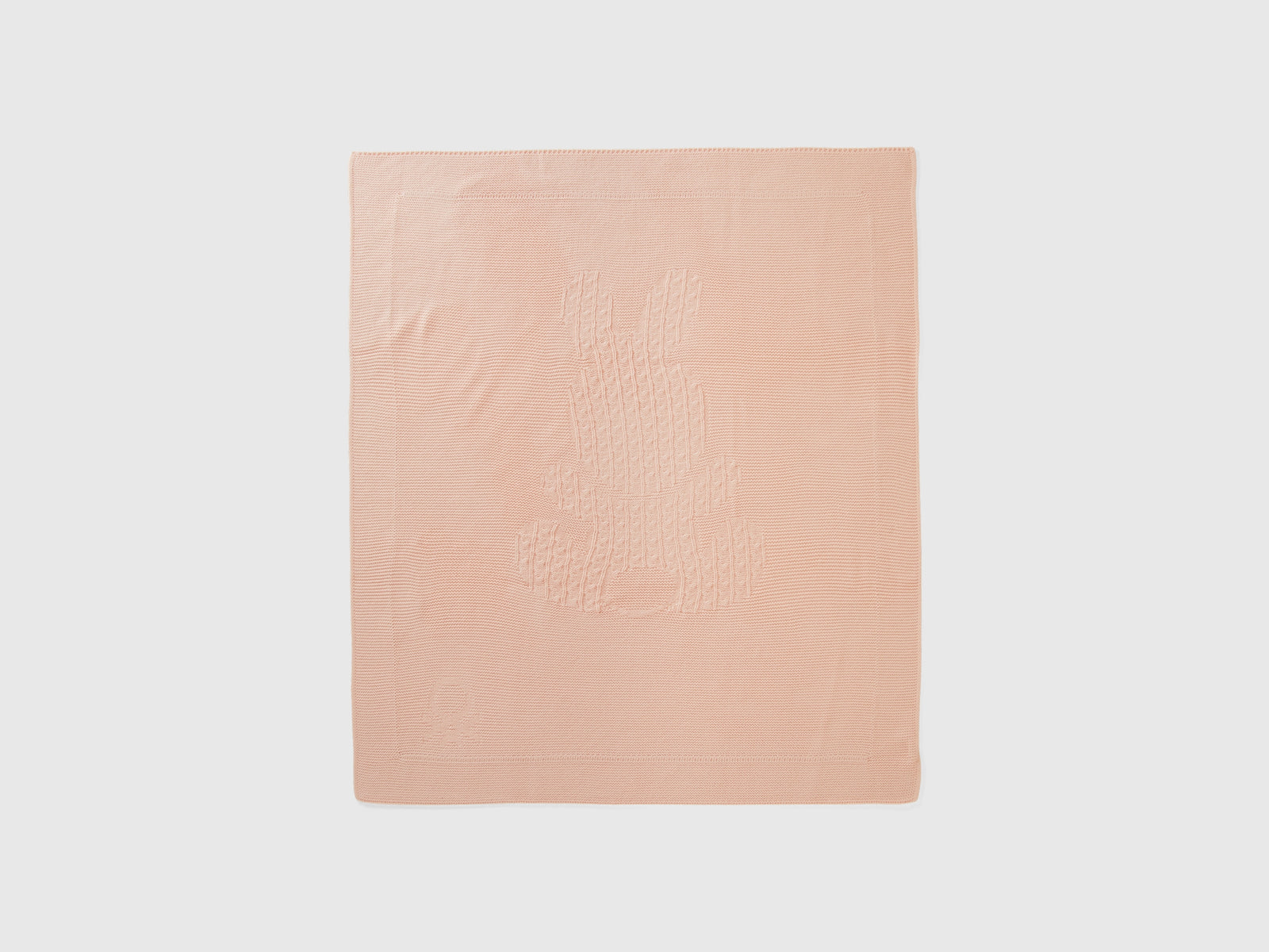Copertina con coniglietto da neonato rosa tenue 2 | Benetton Outlet
