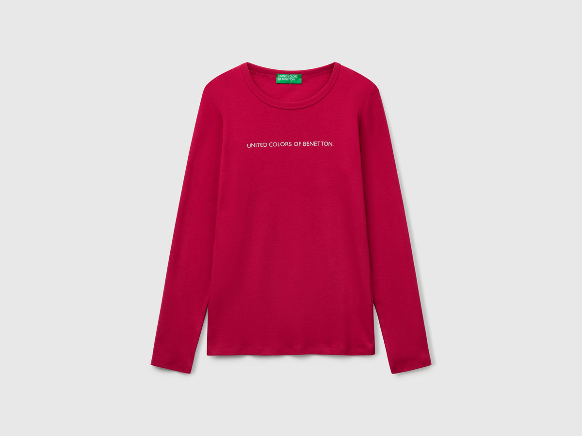 T-shirt a manica lunga 100% cotone