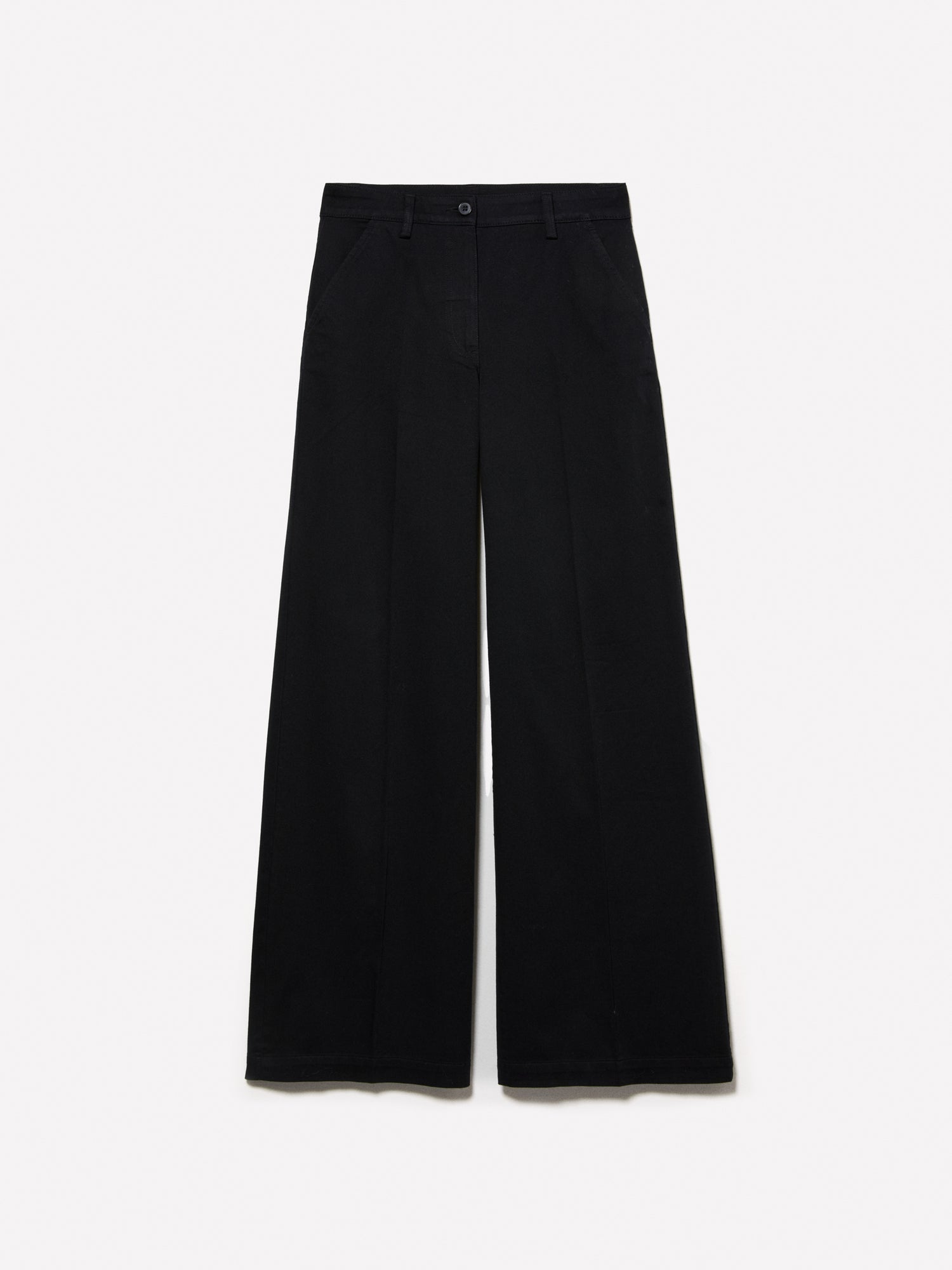 Pantaloni wide leg da donna nero | Sisley Outlet