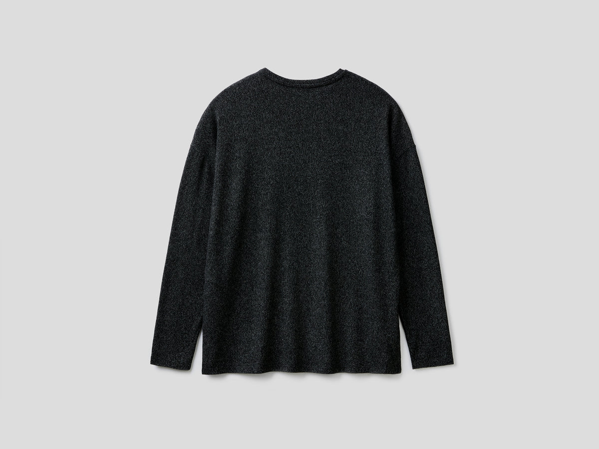 T-shirt manica lunga in viscosa stretch