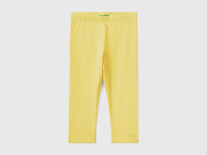 Leggings in cotone elasticizzato con lunghezza al ginocchio