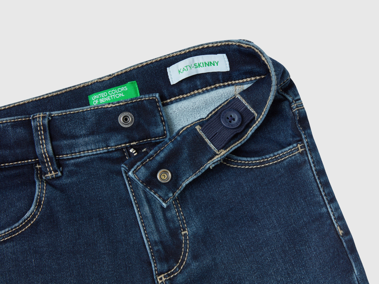 Jeans termici skinny fit da bimba blu 3 | Benetton Outlet