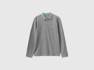 Polo a manica lunga 100% cotone