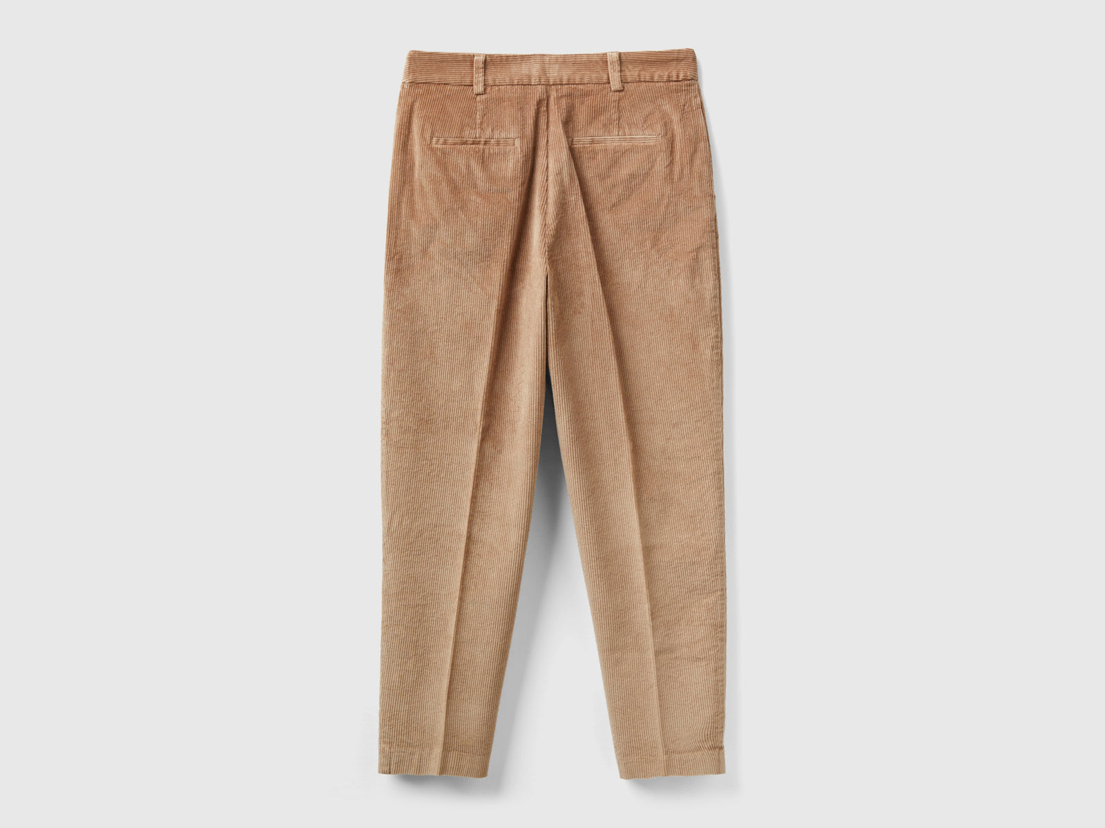 Pantaloni cropped in velluto a coste da donna cammello 2 | Benetton Outlet
