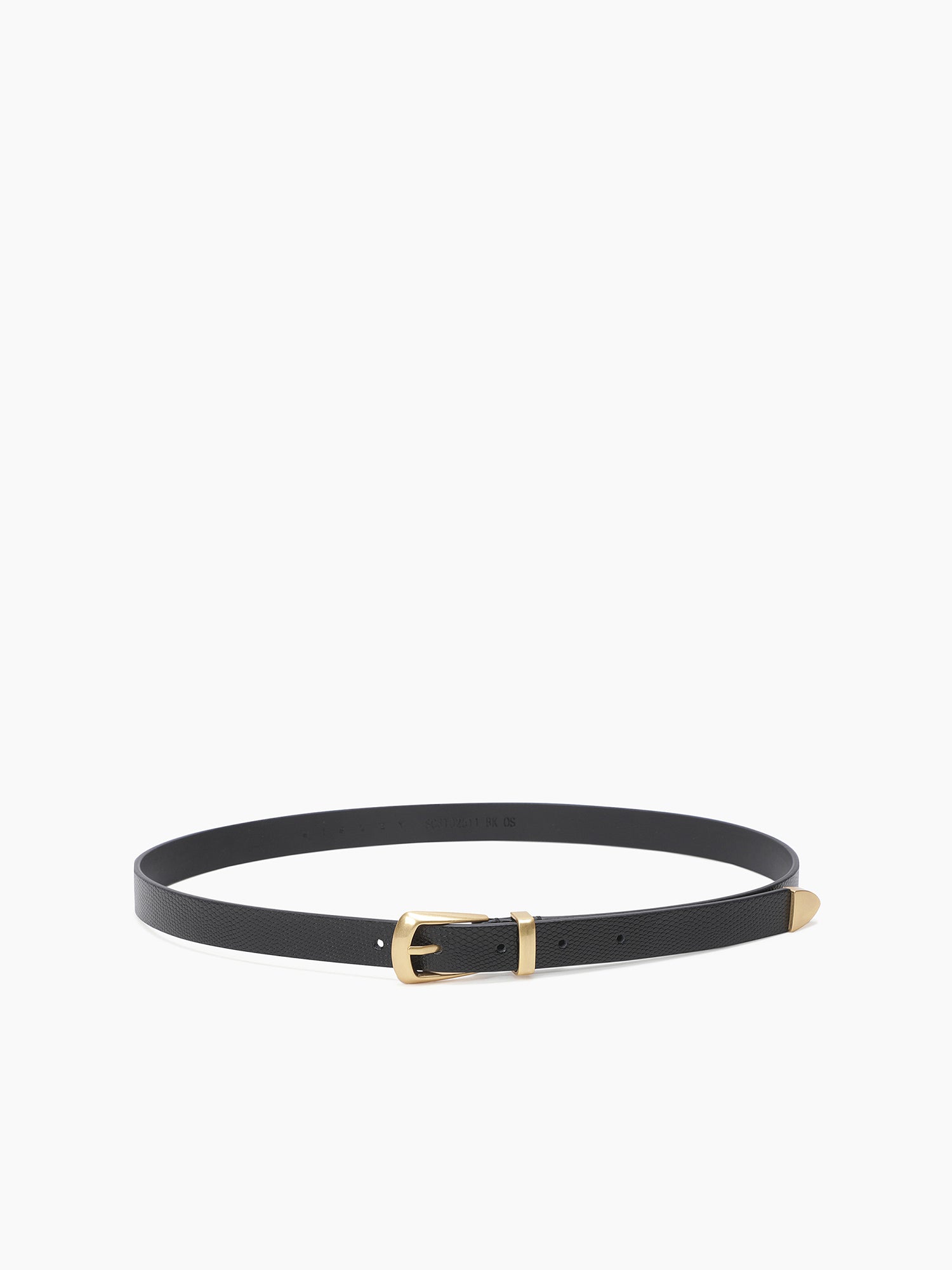 Cintura in pelle con dettagli gold da donna nero | Sisley Outlet