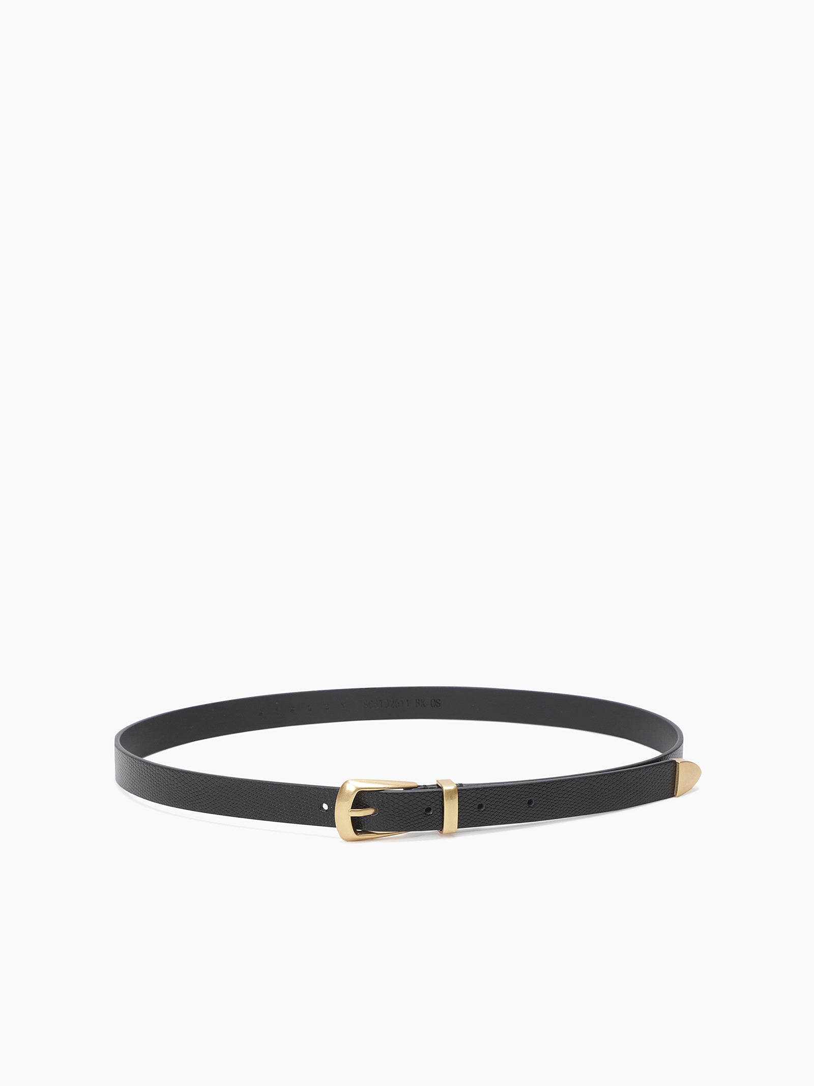 Cintura in pelle con dettagli gold da donna nero | Sisley Outlet