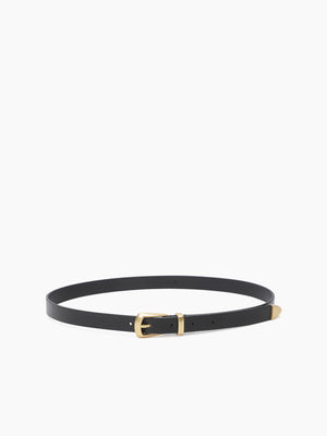 Cintura in pelle con dettagli gold