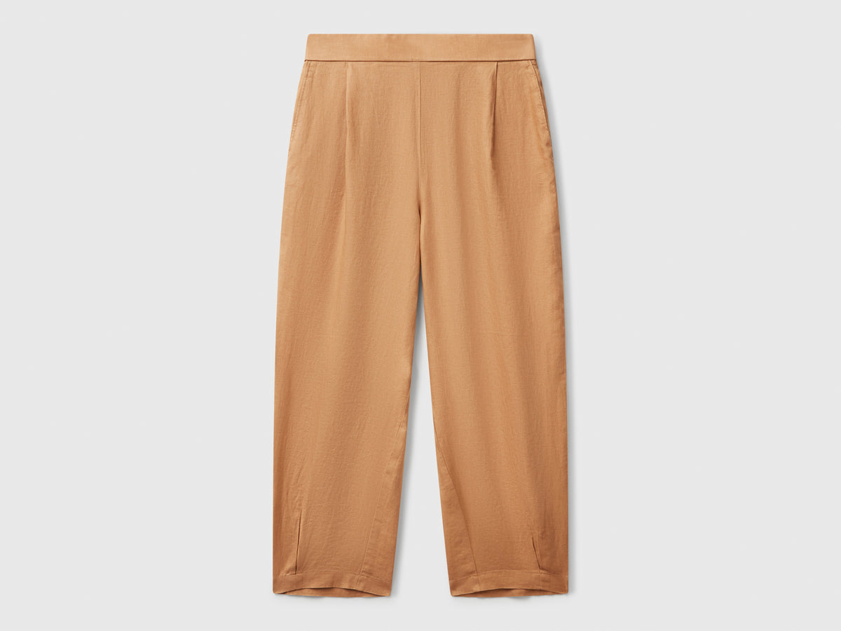 Pantaloni morbidi in puro lino