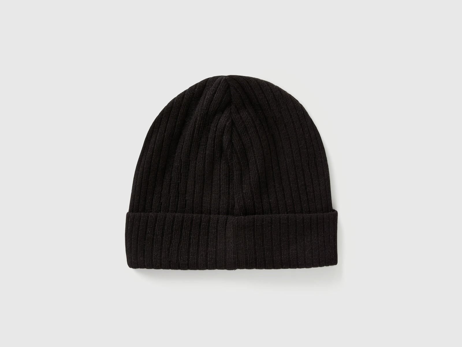 Cappello in misto viscosa stretch da bambino nero 2 | Benetton Outlet