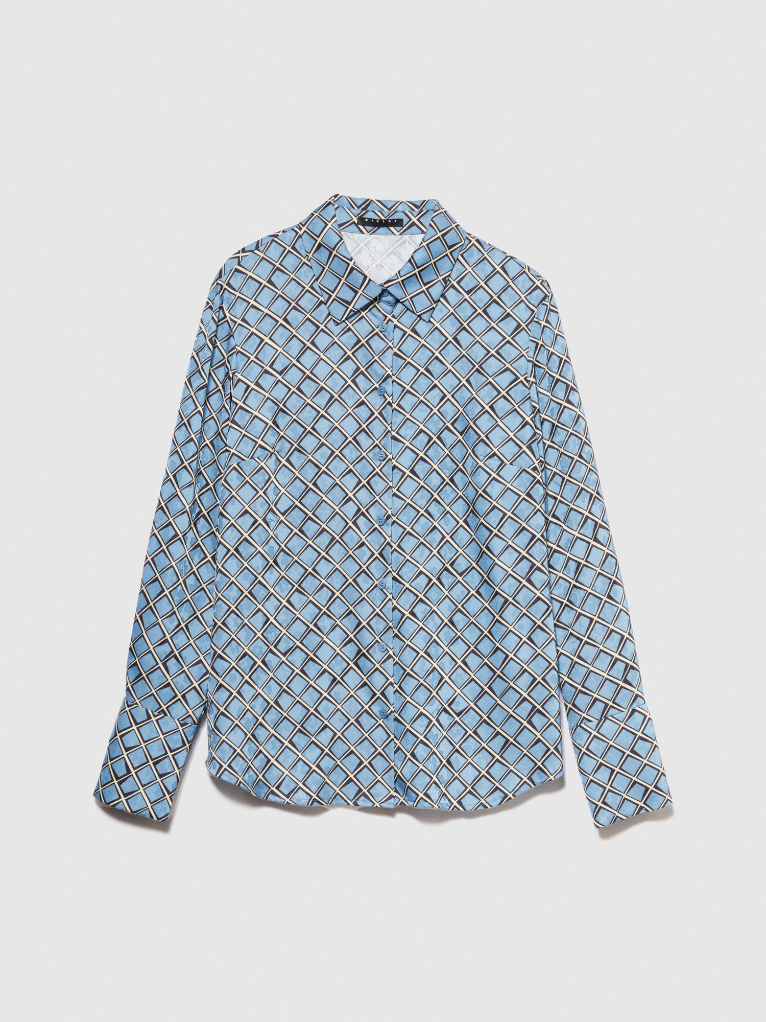 Camicia stampata da donna blu | Sisley Outlet