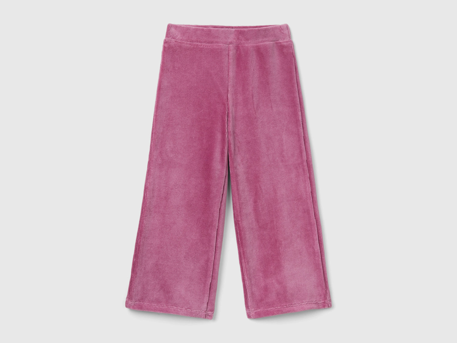 Pantaloni ampi in ciniglia da bimba malva scuro | Benetton Outlet