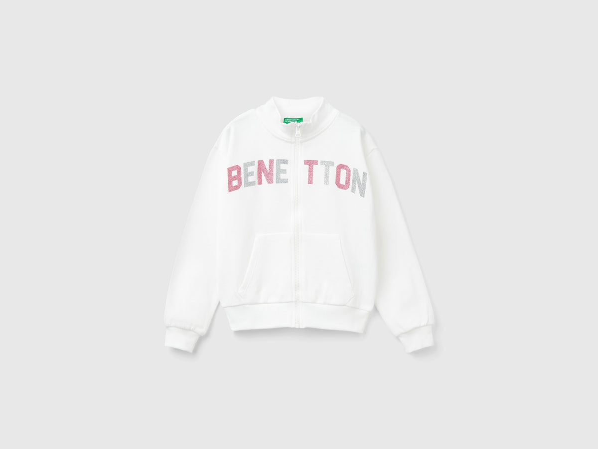 Felpa con zip e colletto