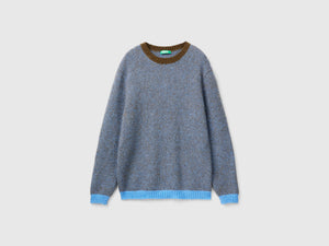 Maglione a righe in misto lana e alpaca