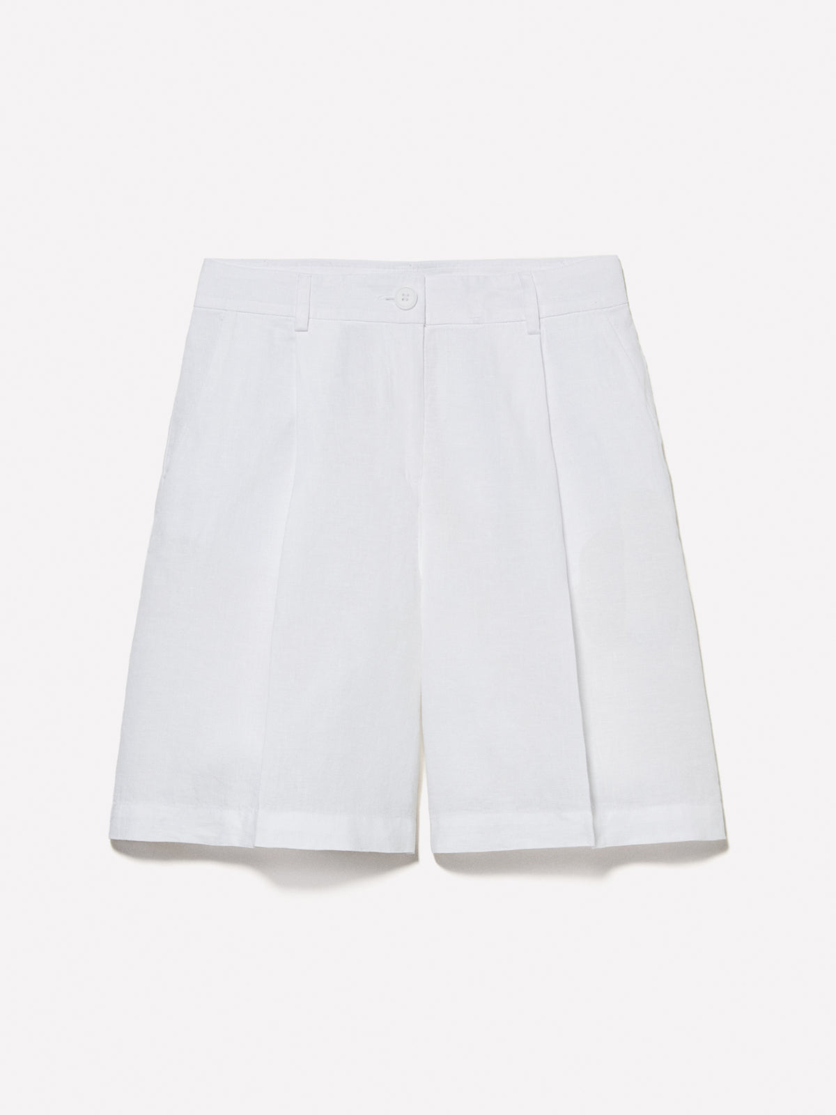 100% linen Bermuda shorts