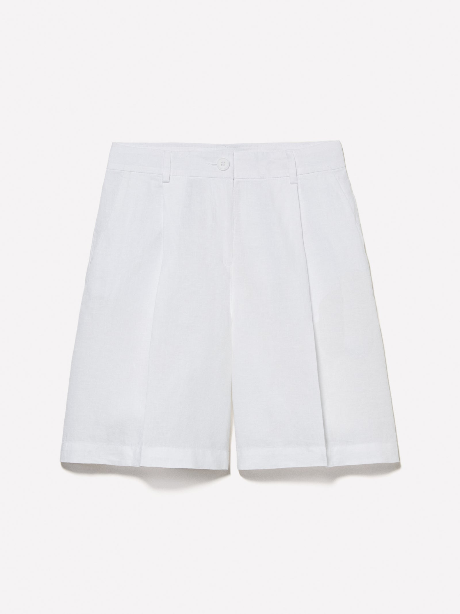 100% linen Bermuda shorts da donna bianco | Sisley Outlet