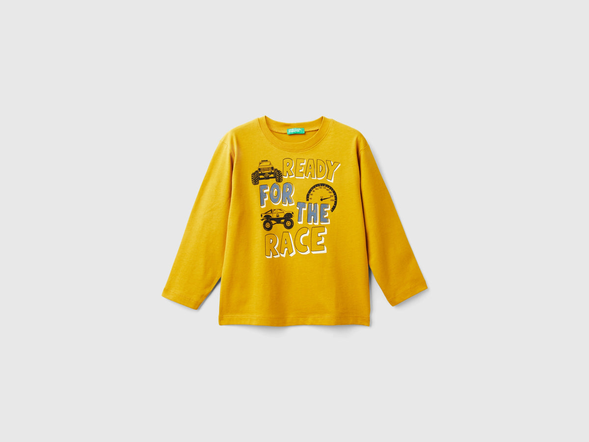 T-shirt con stampa in caldo cotone bio