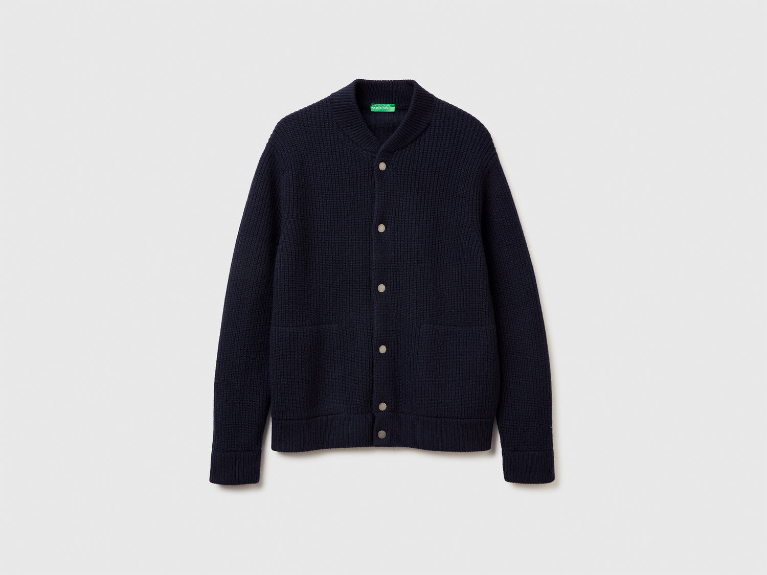 Cardigan in misto lana da uomo blu scuro | Benetton Outlet
