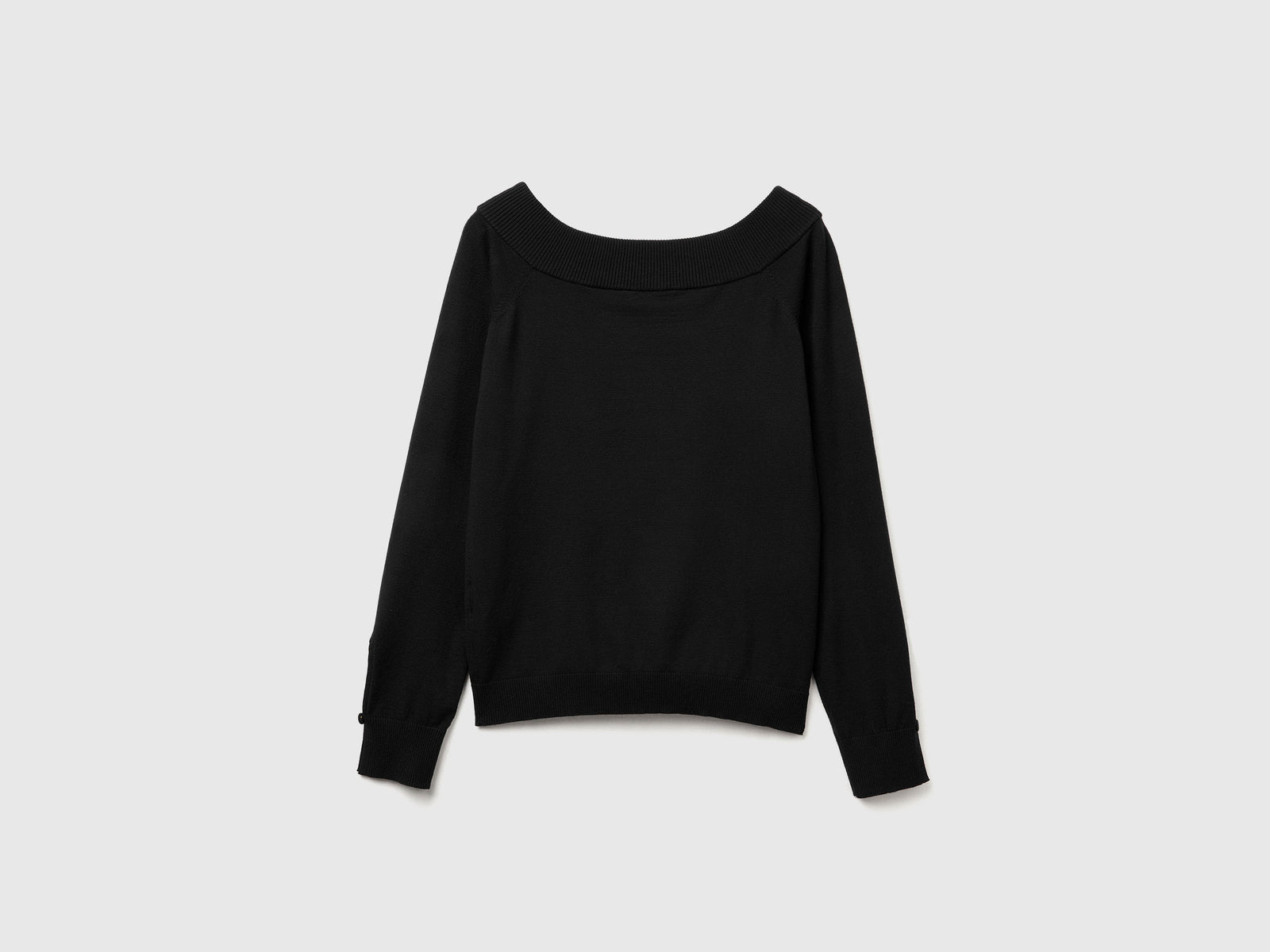 Maglia con scollo bardot da donna nero 2 | Benetton Outlet